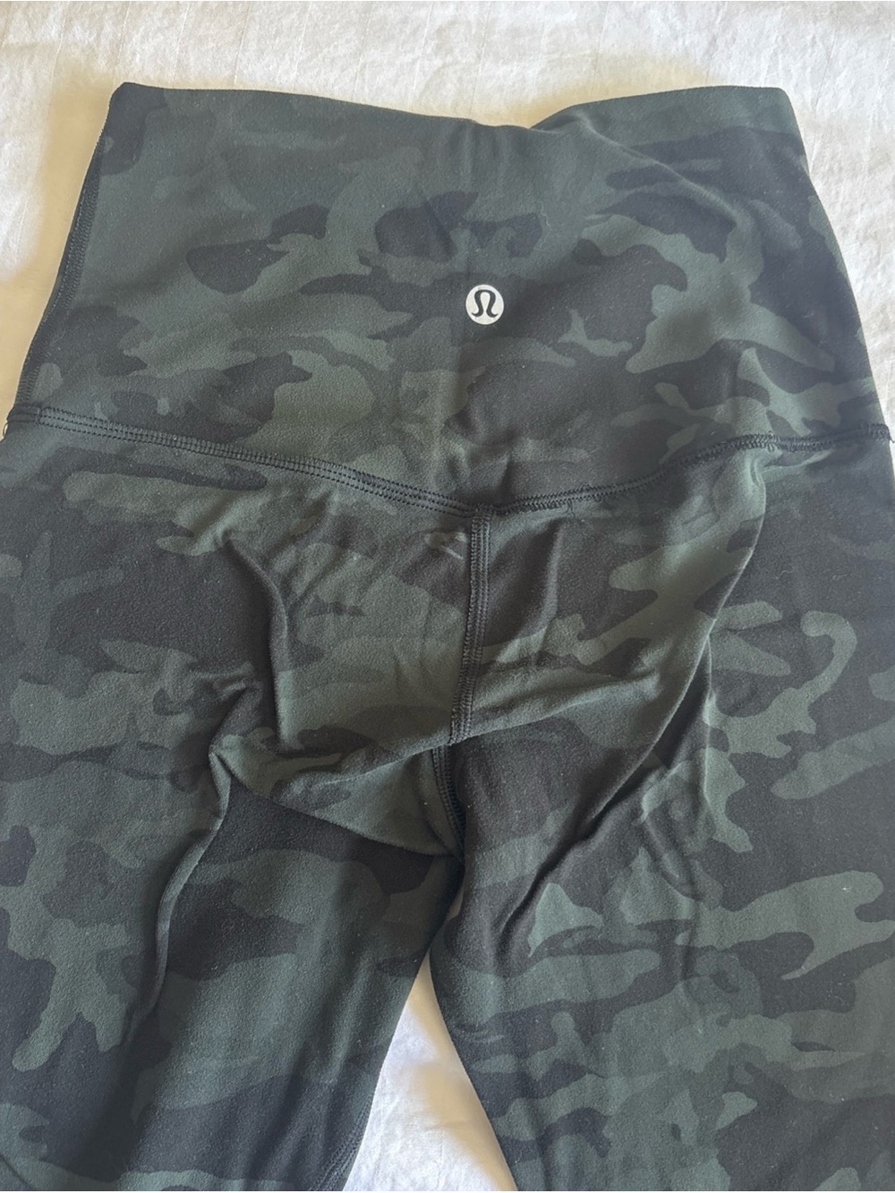 lululemon athletica Black & Dark Green Camo High-Rise Leggings